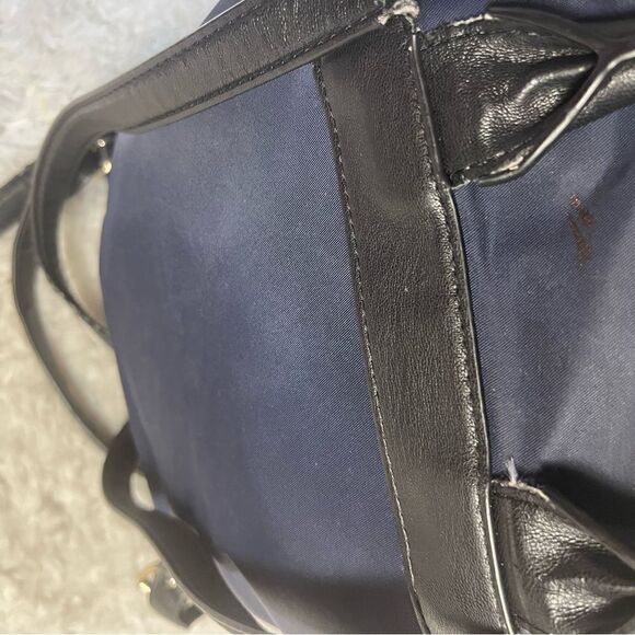 Karl Lagerfeld Navy Blue Nylon Backpack black synthetic straps & Bow